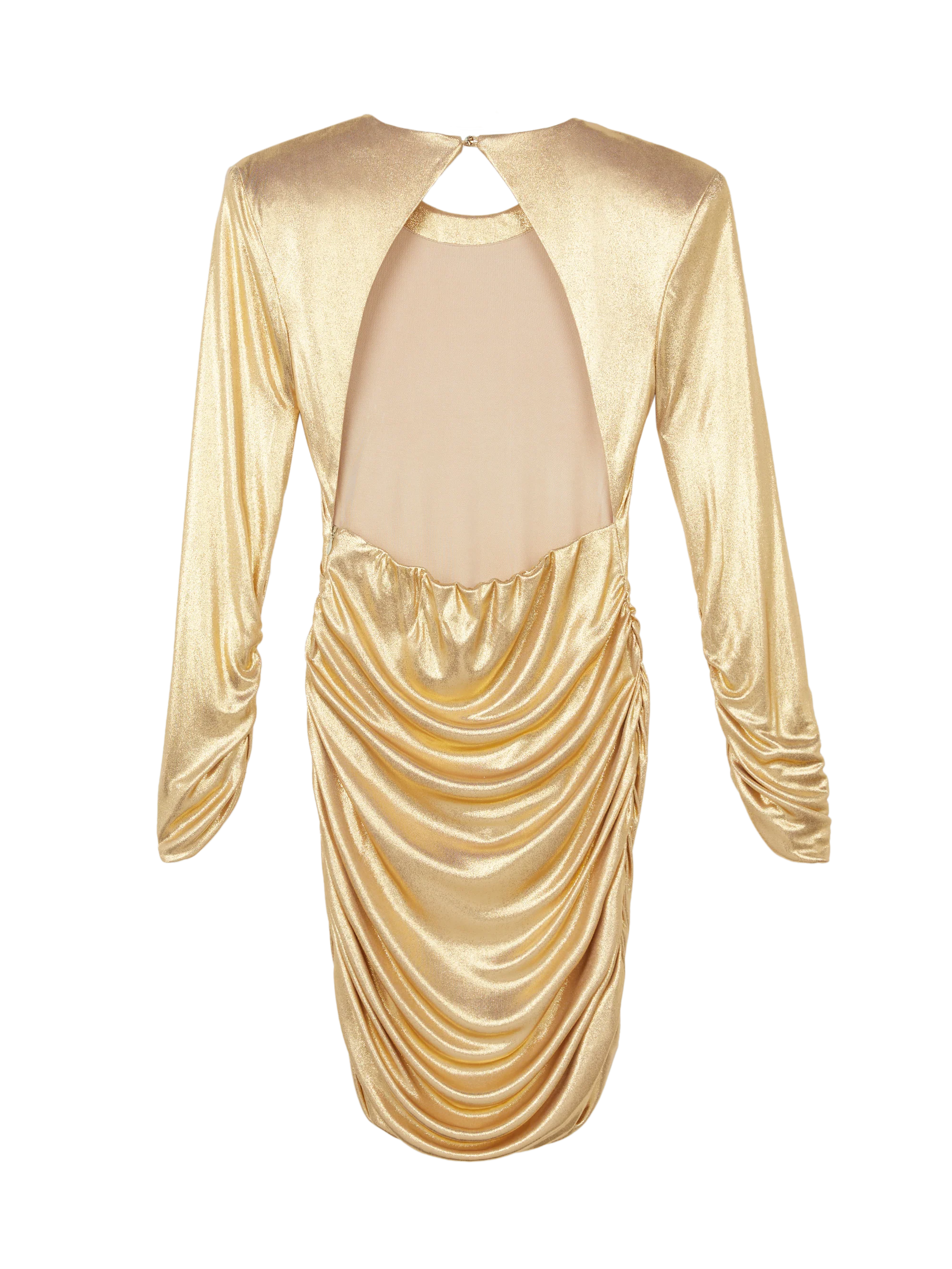 DRAPED PENCIL MINI DRESS - Image 4