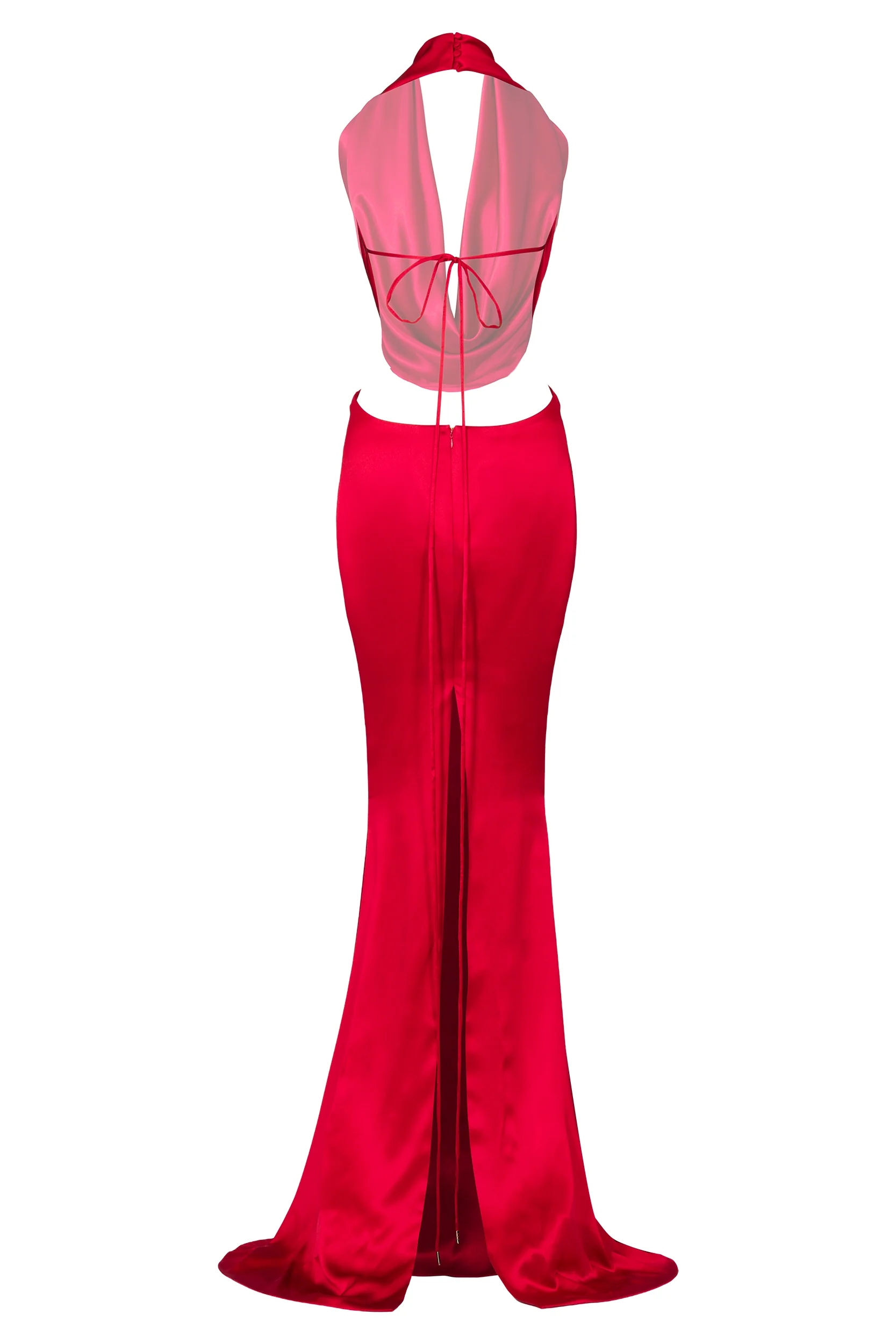 LONG SATIN DRESS - Image 6