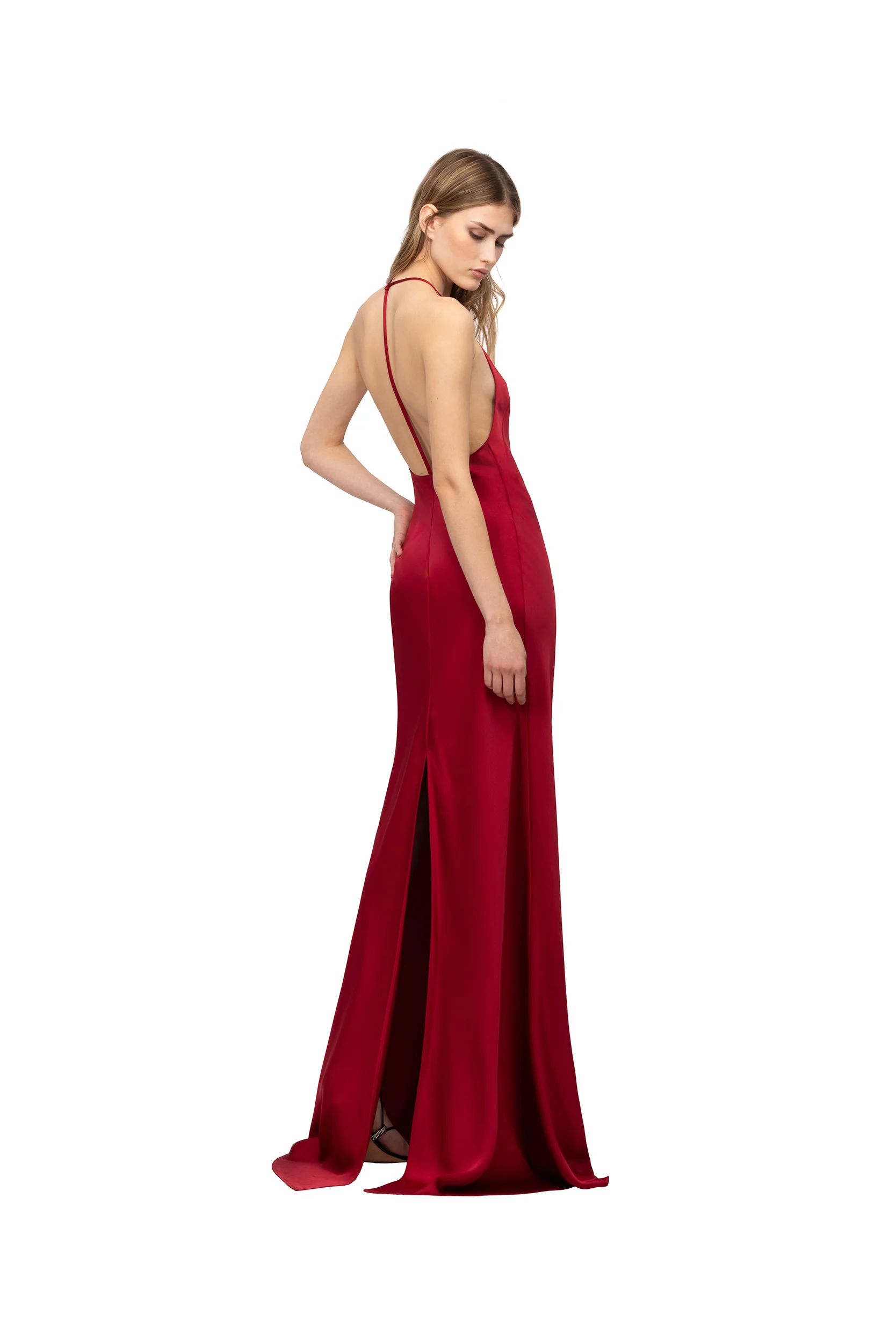 LONG SLIP DRESS WITH LACE - Image 4