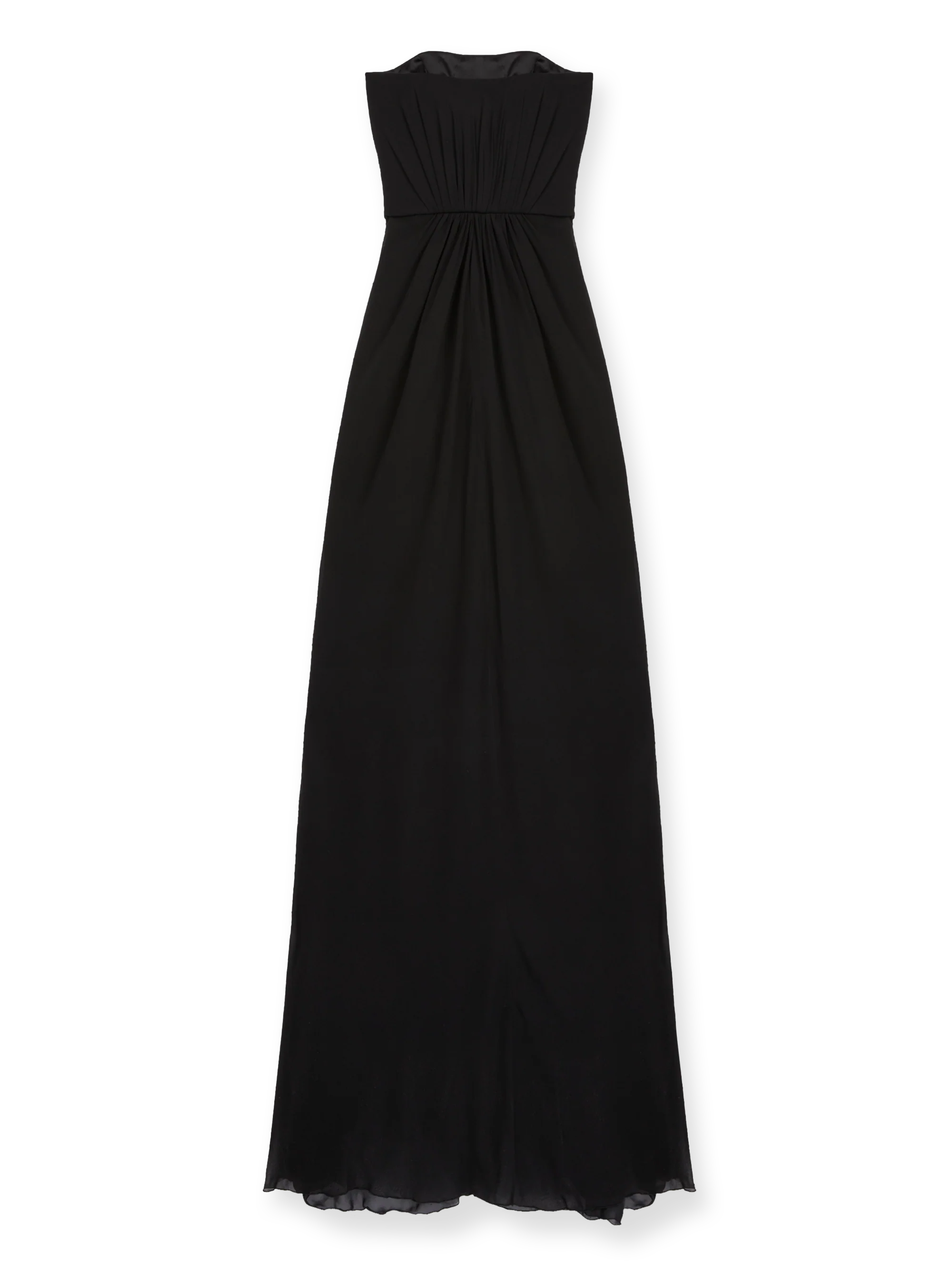 LONG STRAPLESS BUSTIER DRESS IN SILK GEORGETTE - Image 4