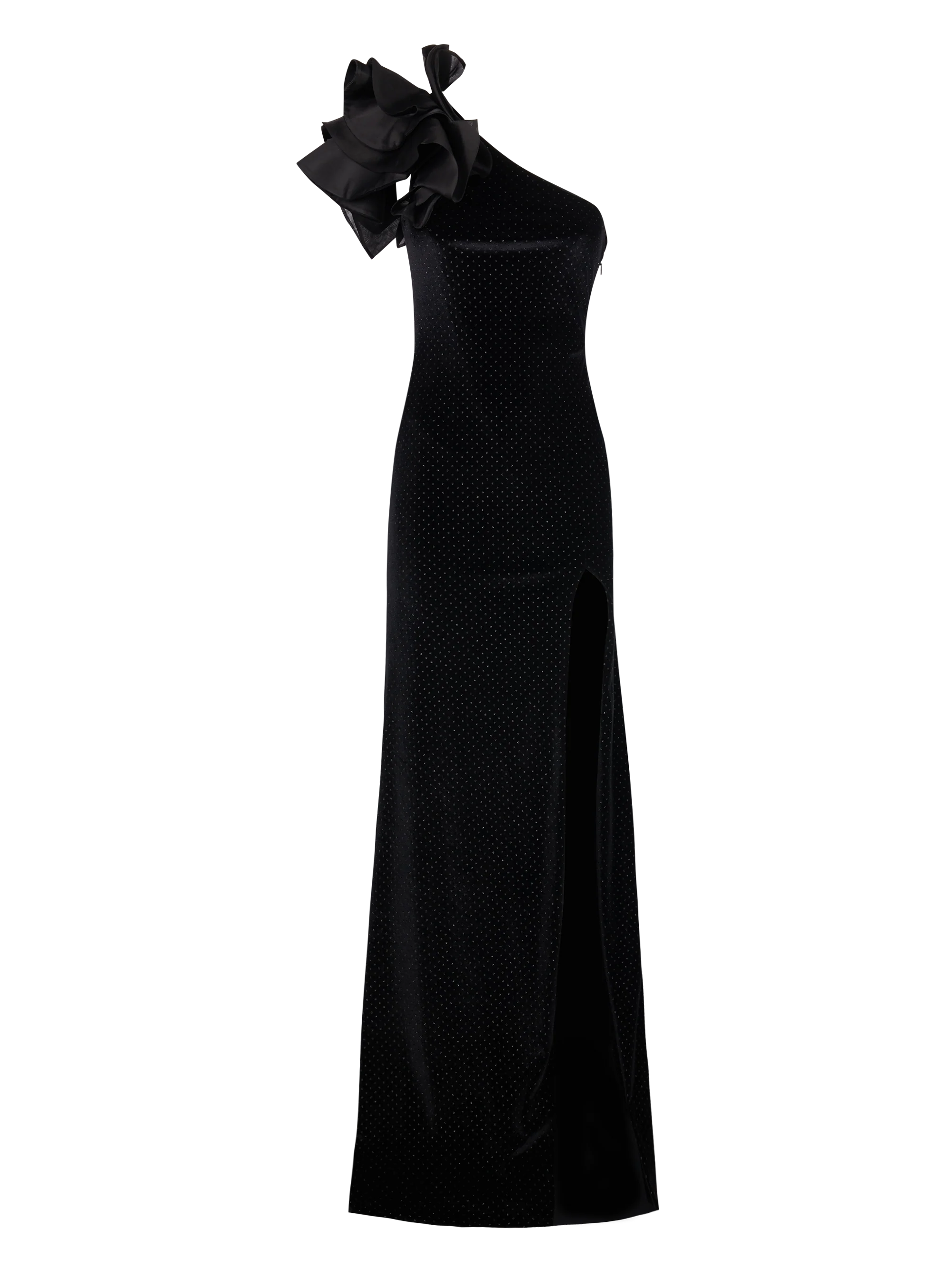 LONG DRESS IN PLUMETIS GLITTER CHENILLE - Image 3