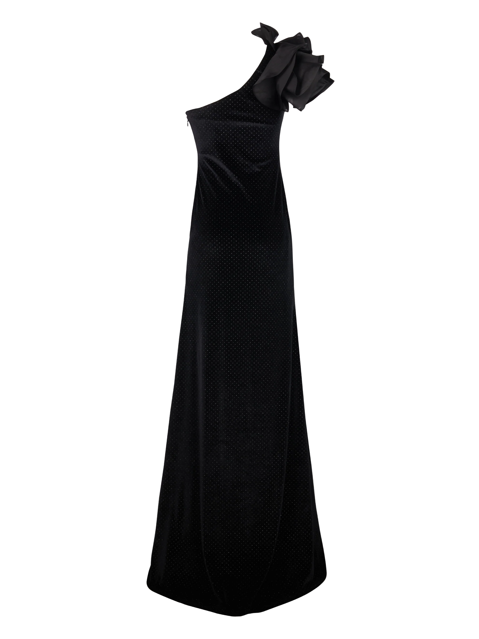 LONG DRESS IN PLUMETIS GLITTER CHENILLE - Image 4