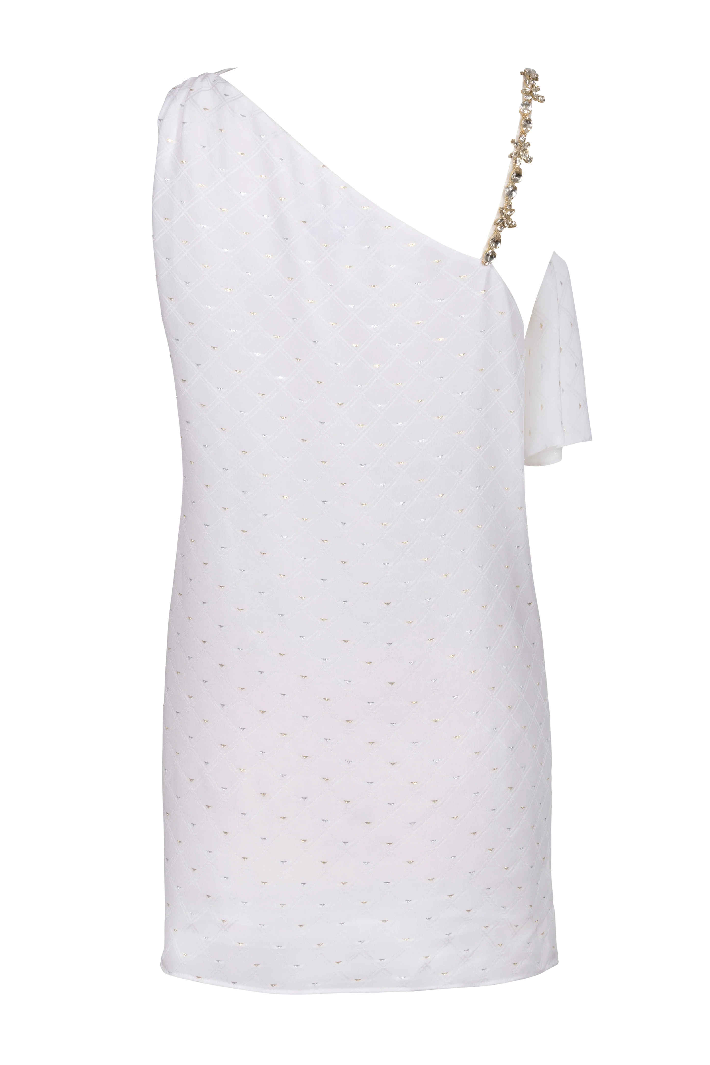 MINI DRESS WITH JEWEL SHOULDER - Image 4