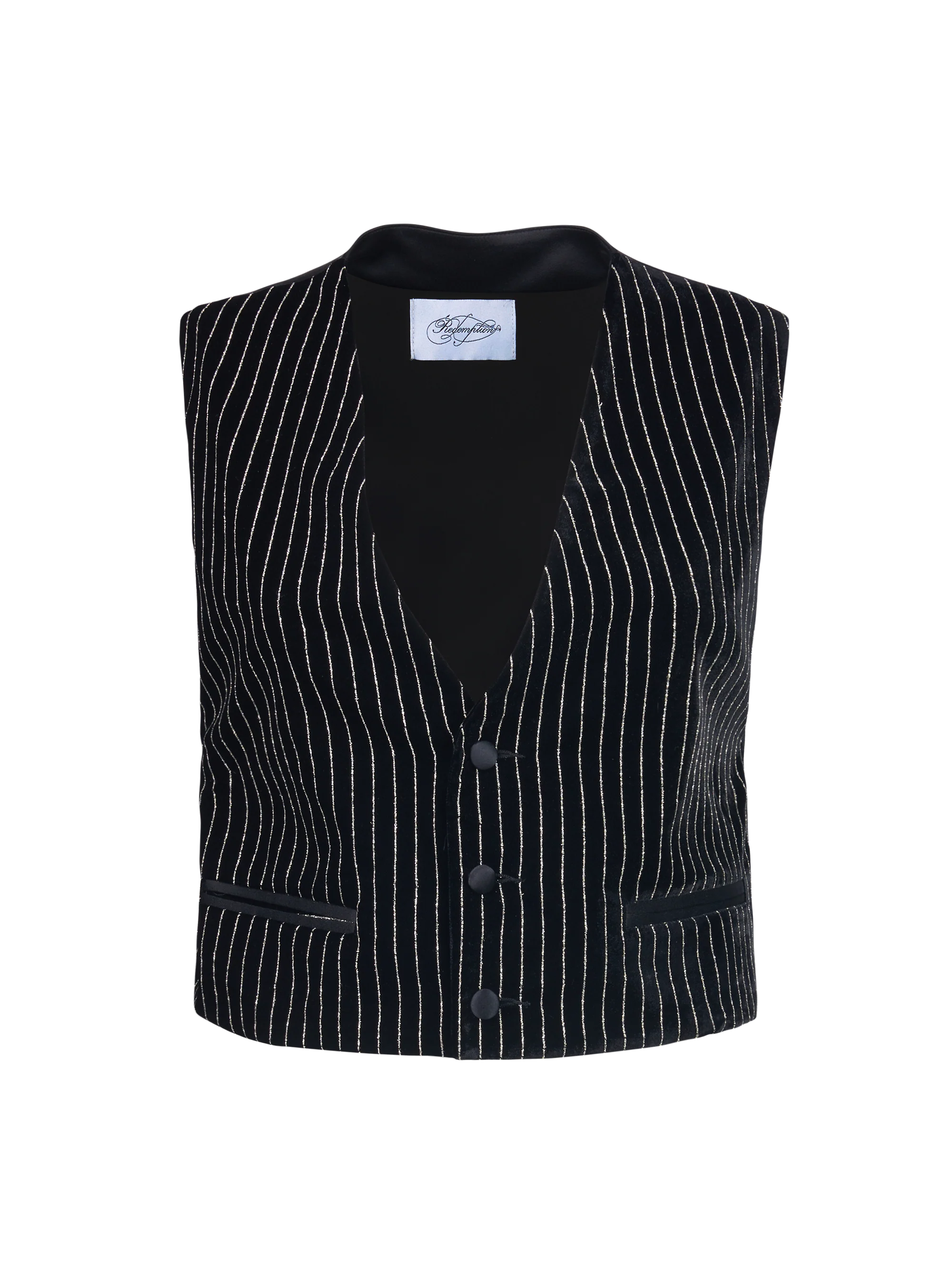 PINSTRIPE VELVET WAISTCOAT - Image 3