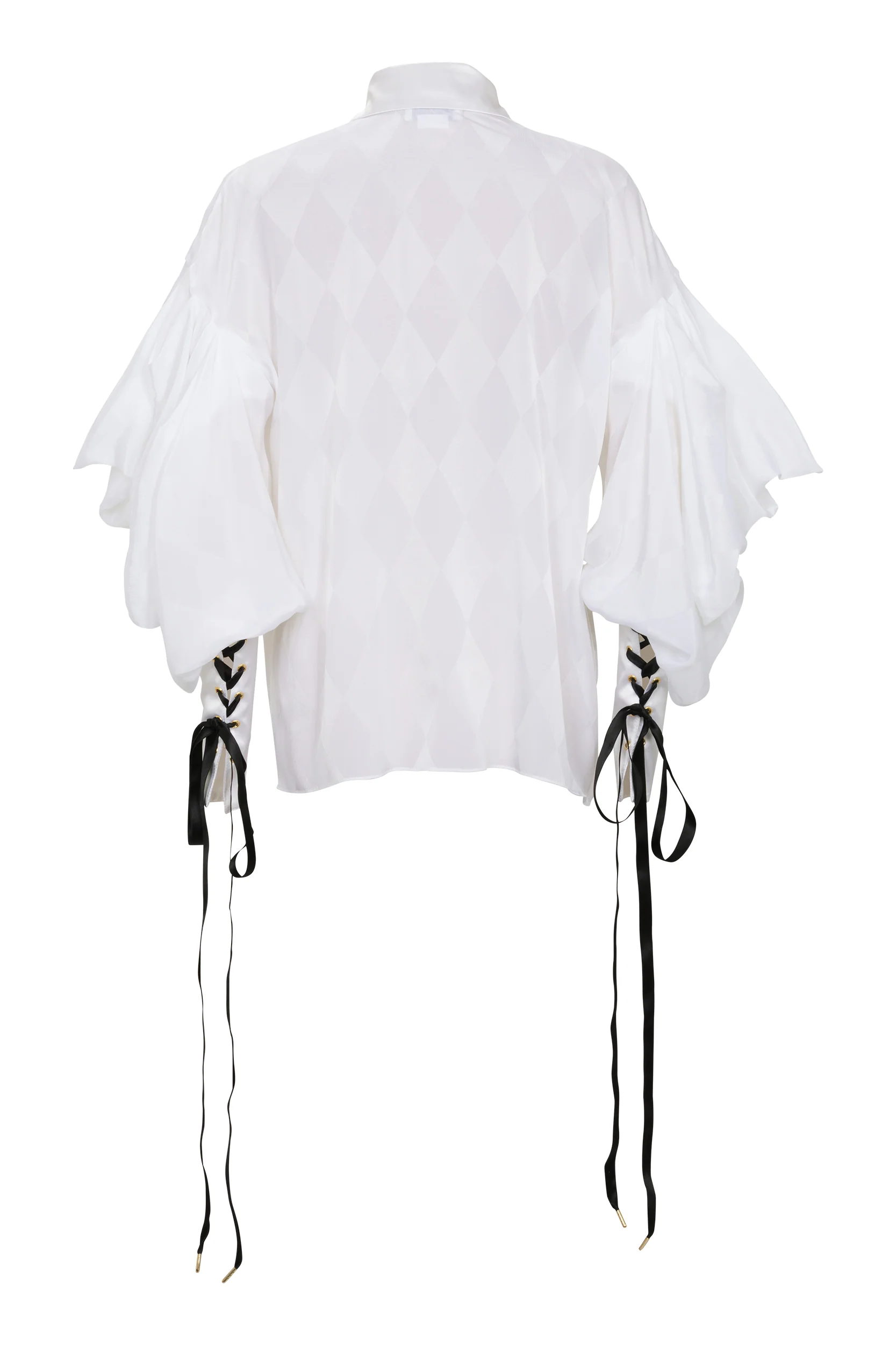 WHITE SHIRT IN DAMIER FABRIC - Image 7